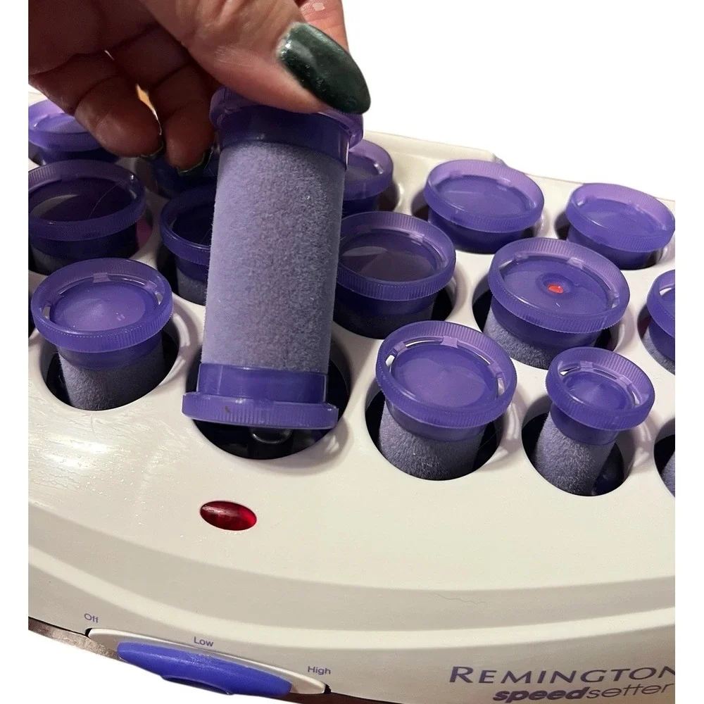 REMINGTON H2001 Speed Setter 20‎ Purple HOT ROLLERS CURLERS - No Clips Velvet - Picture 4 of 6